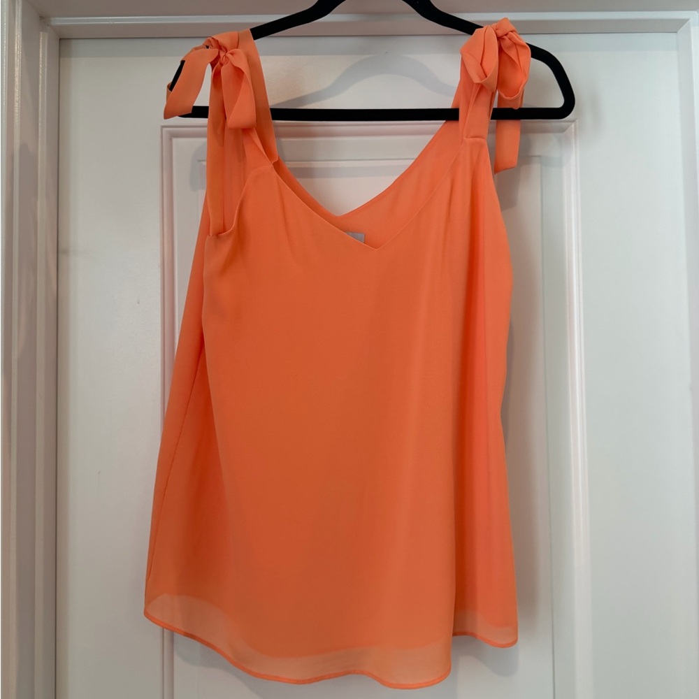 Naked Zebra Vibrant Orange Camisole with Bow Straps